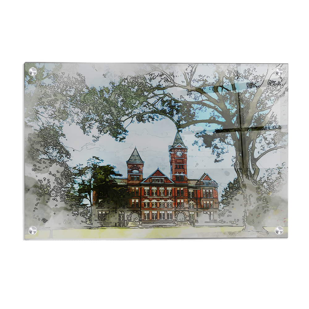 Auburn Tigers - Samford Watercolor -College Wall Art #Canvas