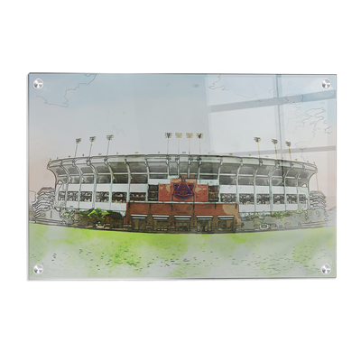 Auburn Tigers - Jordan-Hare Stadium Watercolor - College Wall Art #Acrylic