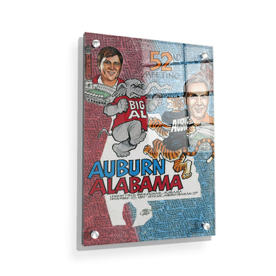 Auburn Tigers - Auburn vs Alabama 52nd Meeting Official Program Cover 11.27.87 - College Wall Art #Acrylic