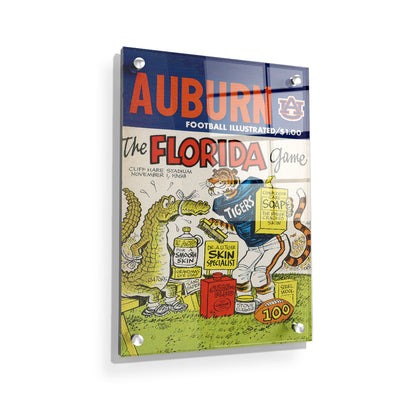 Auburn Tigers - Auburn Football Illustrated the Florida Game 11.1.69 - College Wall Art #Acrylic