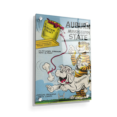 Auburn Tigers - Auburn vs Mississippi State Official Program Cover 11.5.60 - College Wall Art #Acrylic