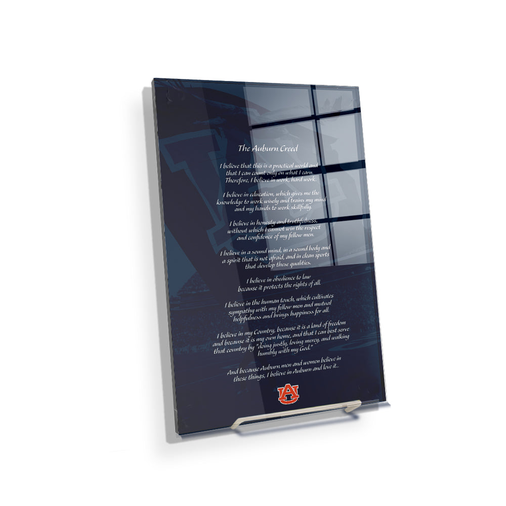 Auburn Tigers - The Auburn Creed over Jordan Hare Stadium v.2 - College Wall Art #Canvas