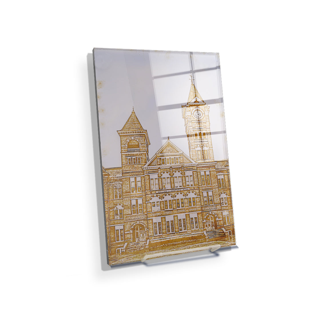 Auburn Tigers - Samford Hall Vintage Sketch - College Wall Art #Canvas