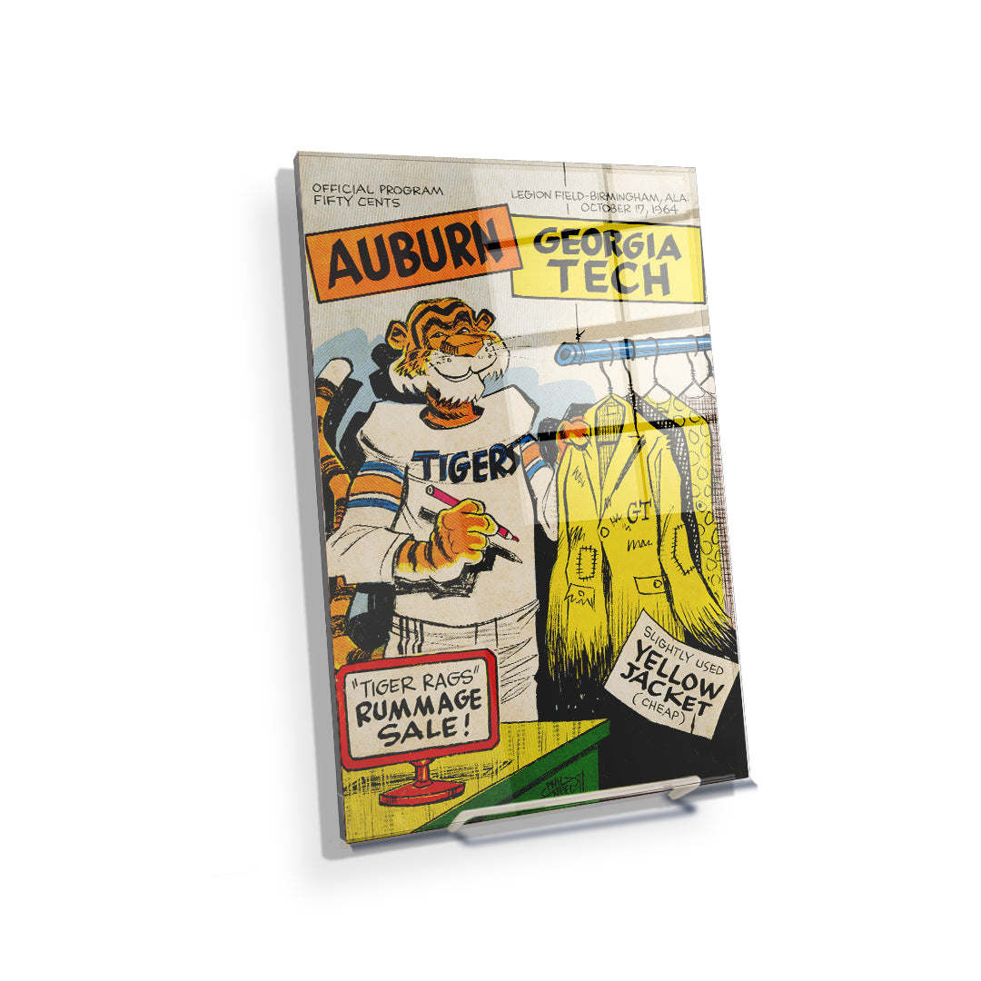 Auburn Tigers - Vintage Tiger Rags Rummage Sale - College Wall Art #Canvas