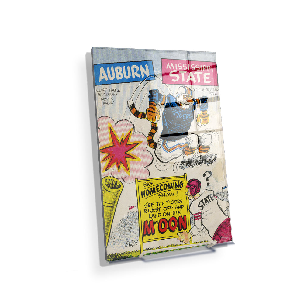 AUBURN TIGERS - Vintage Auburn vs. Mississippi Official Program Cover 11.7.64 - College Wall Art #Canvas