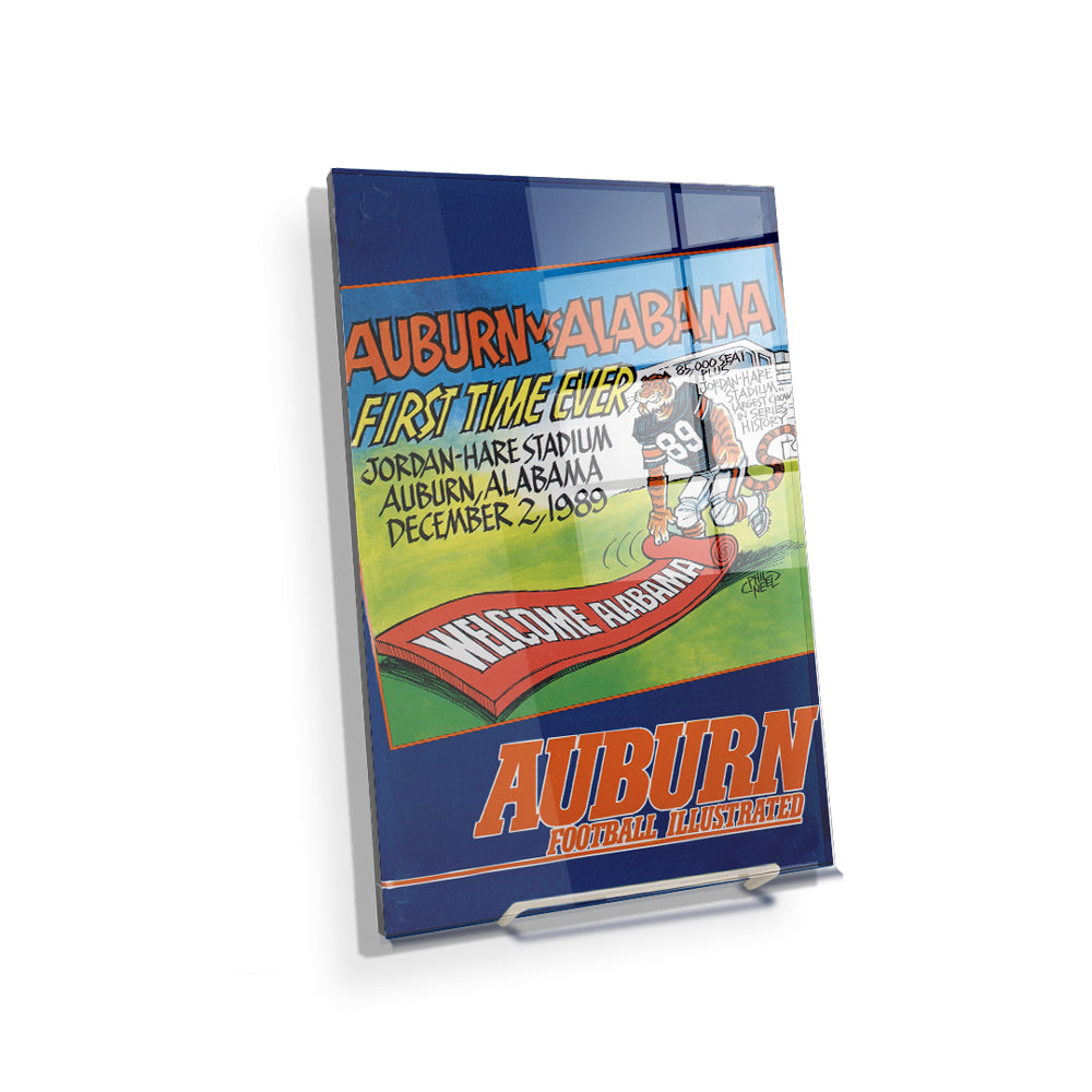Auburn Tigers - Vintage Auburn vs Alabama-First Time Ever Jordan Hare 12.2.89 - College Wall Art #Canvas
