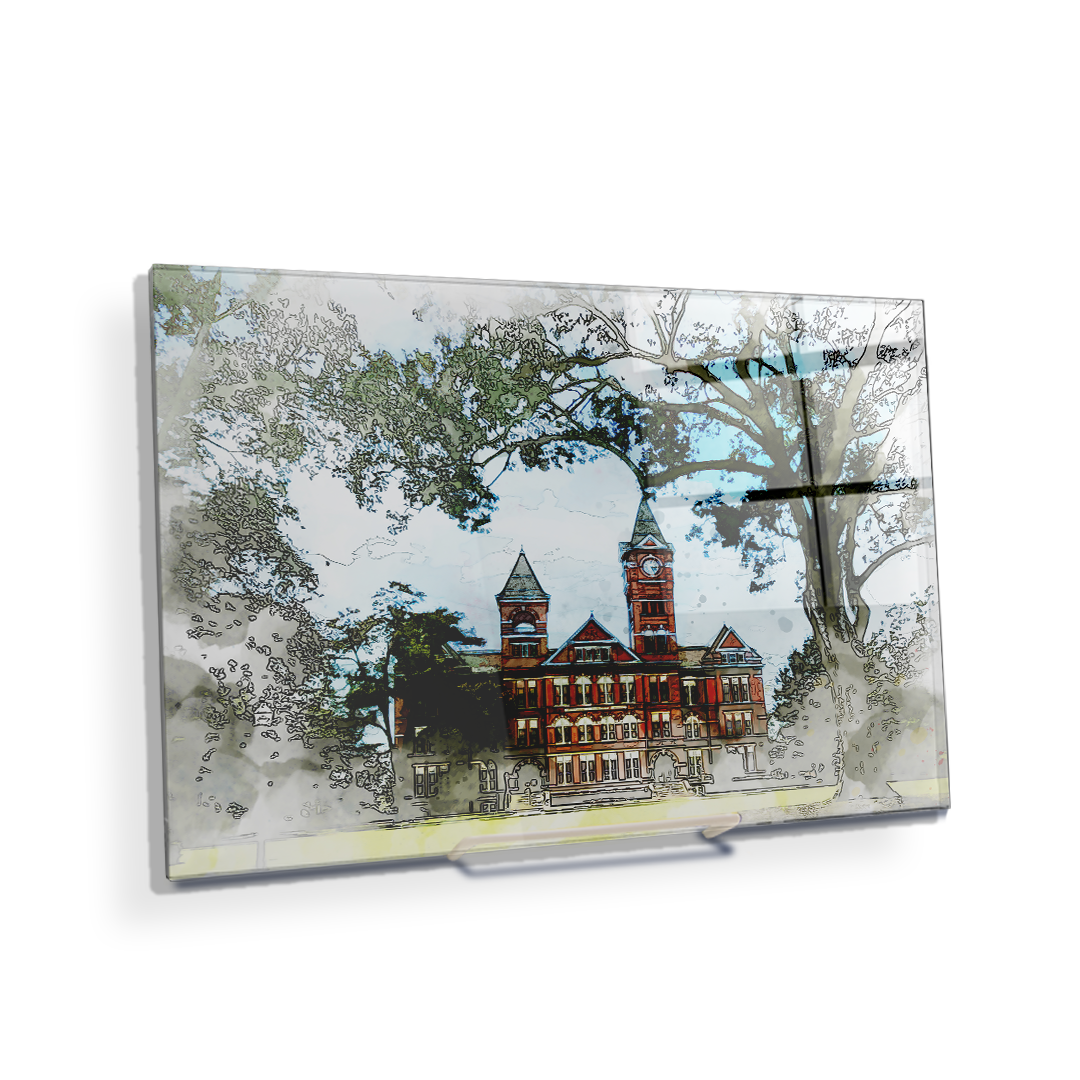 Auburn Tigers - Samford Watercolor -College Wall Art #Canvas
