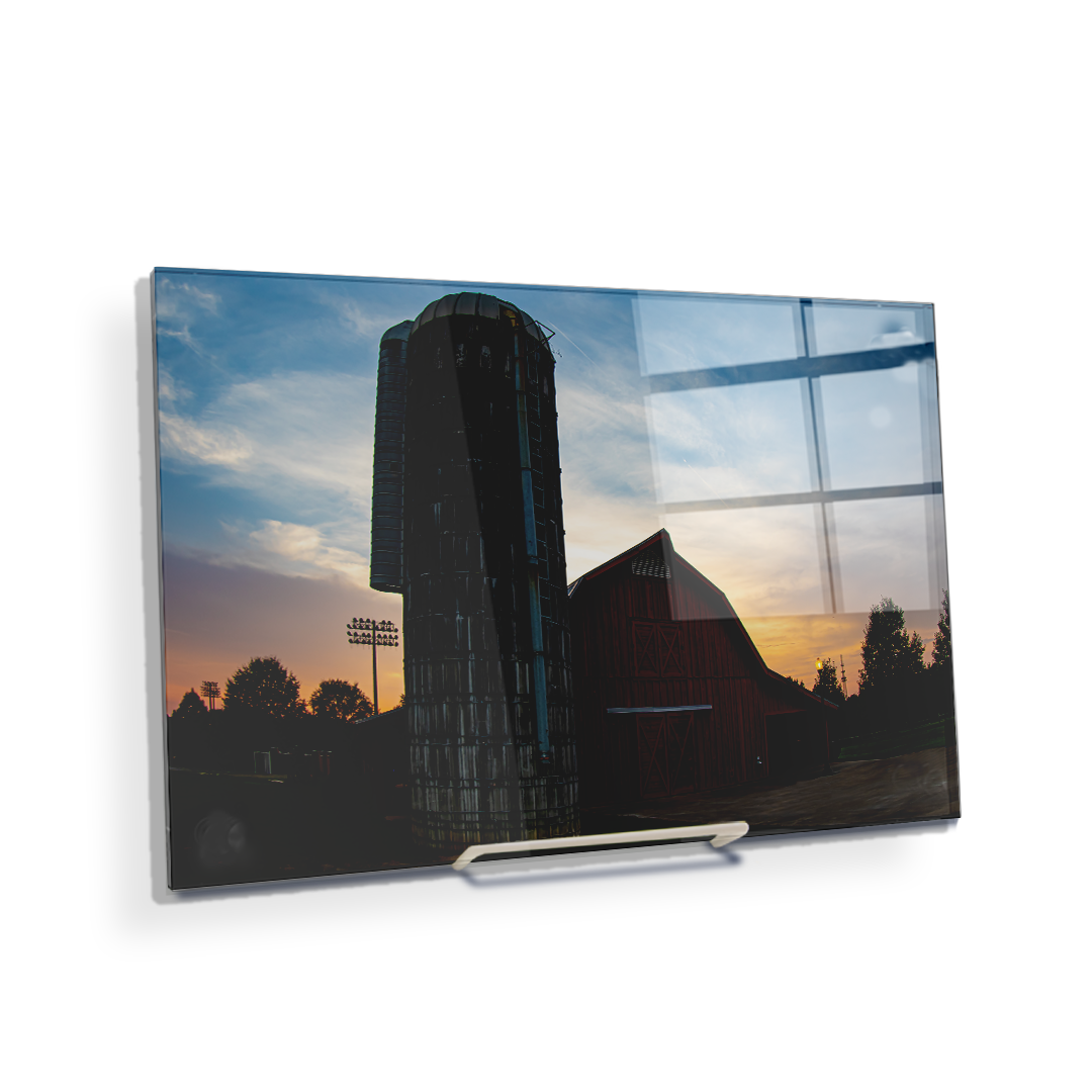 Auburn Tigers - Lowder Barn Sunset - College Wall Art #Canvas