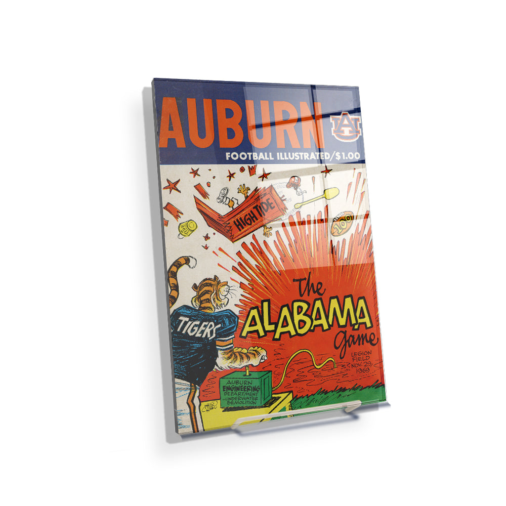 Auburn Tigers - Auburn Football Illustrated The Alabama Game 11.29.69 - College Wall Art #Canvas