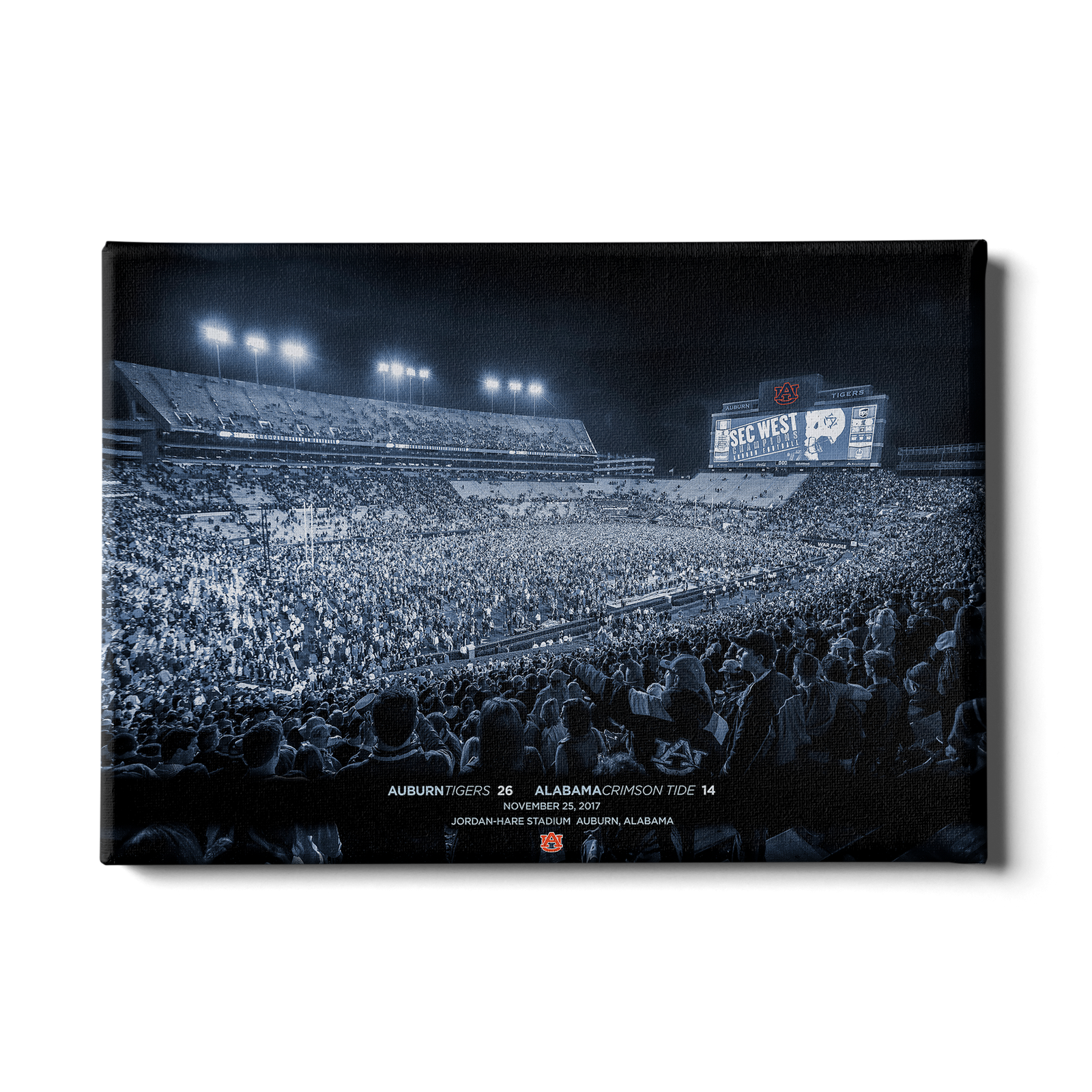 Auburn Tigers - SEC West Champions Monotone - College Wall Art#Canvas