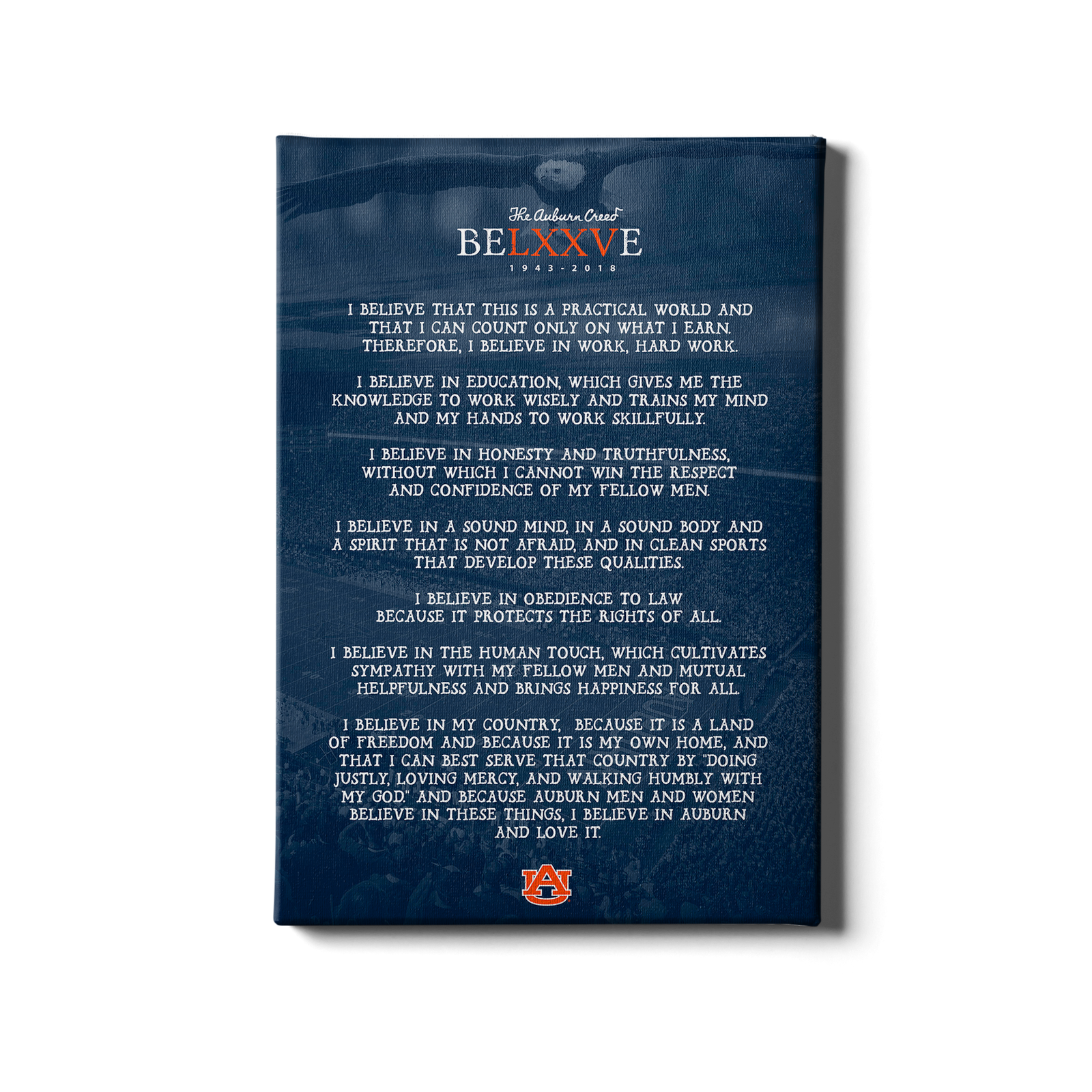 Auburn Tigers - Auburn Creed - College Wall Art#Canvas