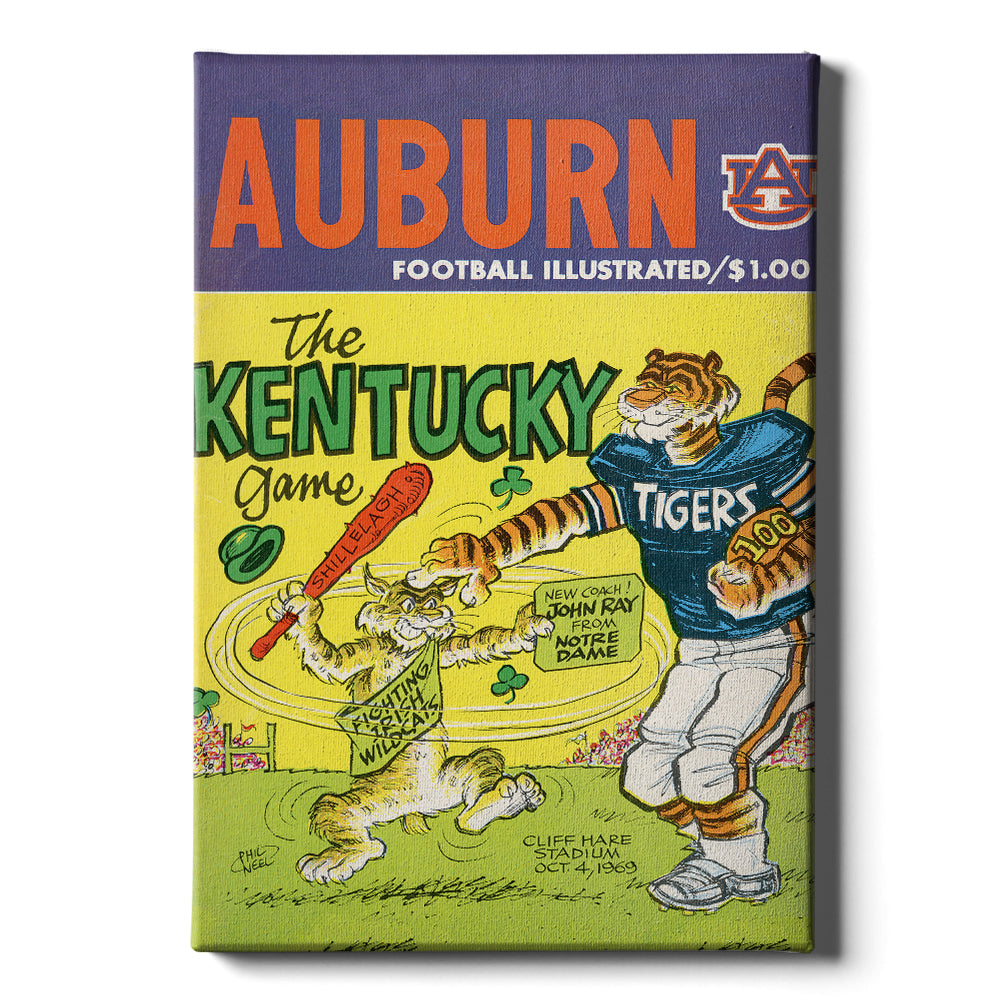 Auburn Tigers - Vintage The Kentucky Game 10.4.64 - College Wall Art #Canvas