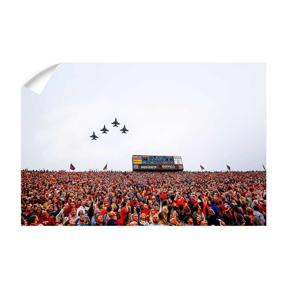 Auburn Tigers - Iron Bowl Fly Over - College Wall Art#Canvas