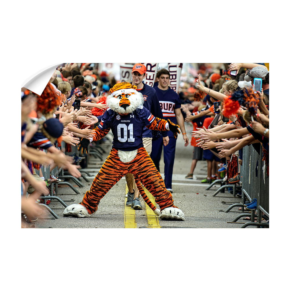 Auburn Tigers - Aubie at the Tiger Walk - College Wall Art #Canvas