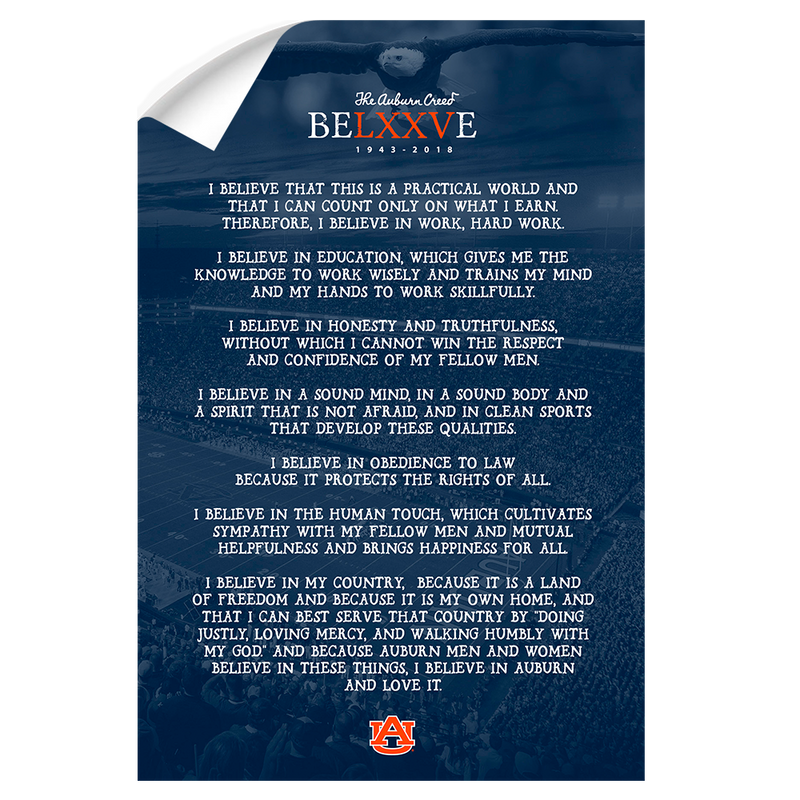 Auburn Tigers Auburn Creed Auburn University College Wall Art