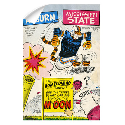AUBURN TIGERS - Vintage Auburn vs. Mississippi Official Program Cover 11.7.64 - College Wall Art #Wall Decal