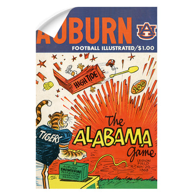 Auburn Tigers - Auburn Football Illustrated The Alabama Game 11.29.69 - College Wall Art #Wall Decal