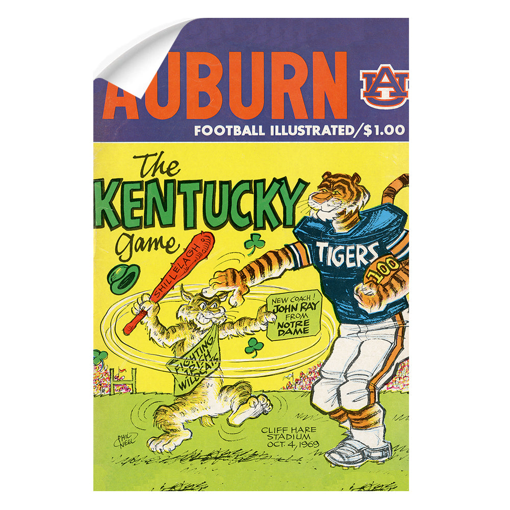 Auburn Tigers - Vintage The Kentucky Game 10.4.64 - College Wall Art #Canvas