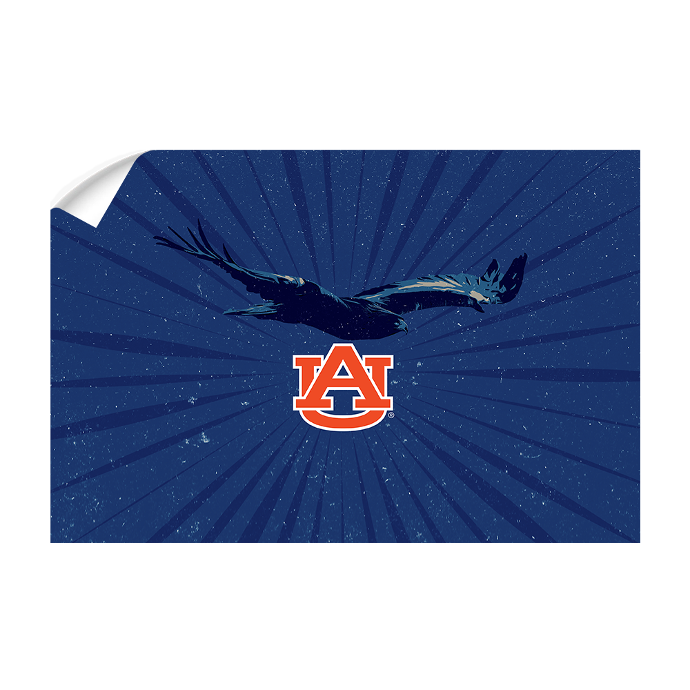 Auburn Tigers - Retro Auburn War Eagle - College Wall Art #Canvas