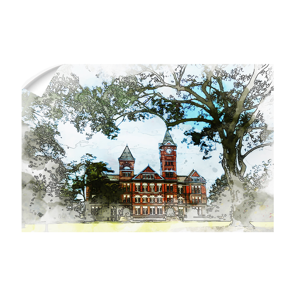 Auburn Tigers - Samford Watercolor -College Wall Art #Canvas