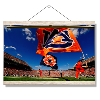 Auburn Tigers - Cheer Flags - College Wall Art#Hanging Canvas