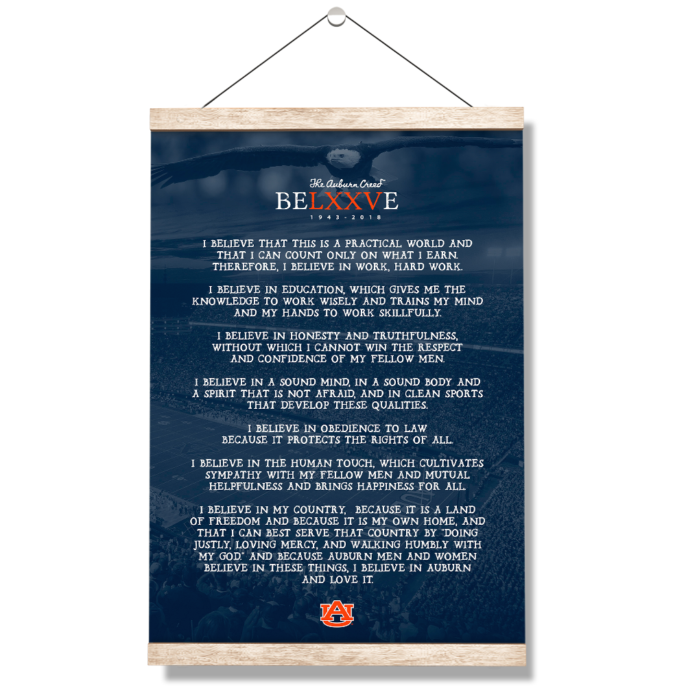 Auburn Tigers - Auburn Creed - Auburn University - College Wall Art