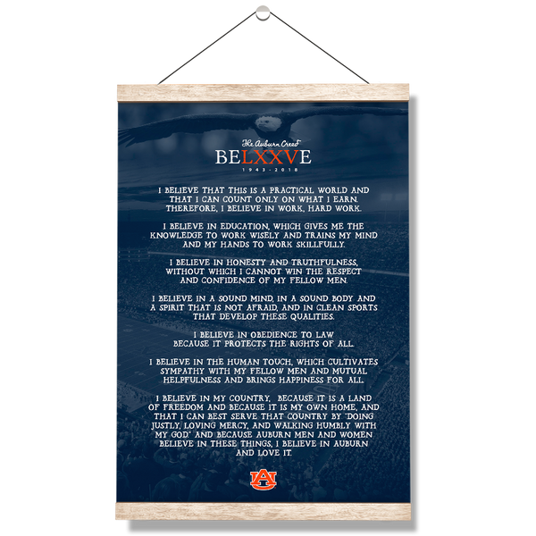 Auburn Tigers - Auburn Creed - Auburn University - College Wall Art