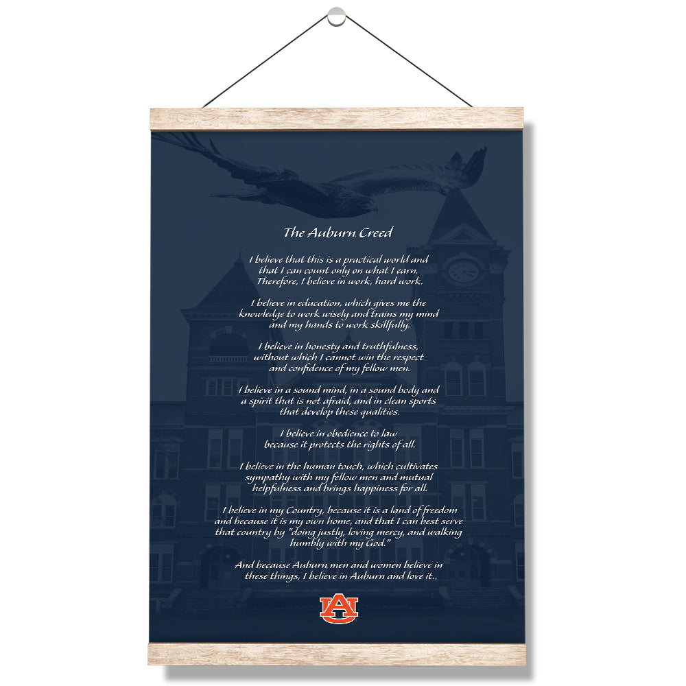 Auburn Tigers - The Auburn Creed over Samford - College Wall Art #Canvas