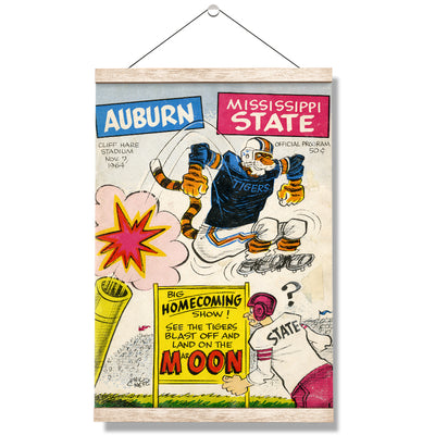 AUBURN TIGERS - Vintage Auburn vs. Mississippi Official Program Cover 11.7.64 - College Wall Art #Hanging Canvas