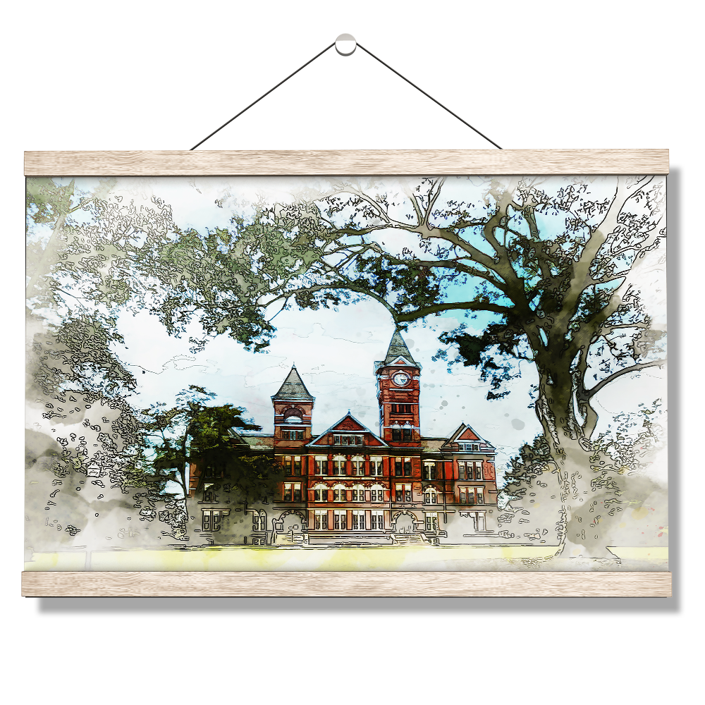 Auburn Tigers - Samford Watercolor -College Wall Art #Canvas