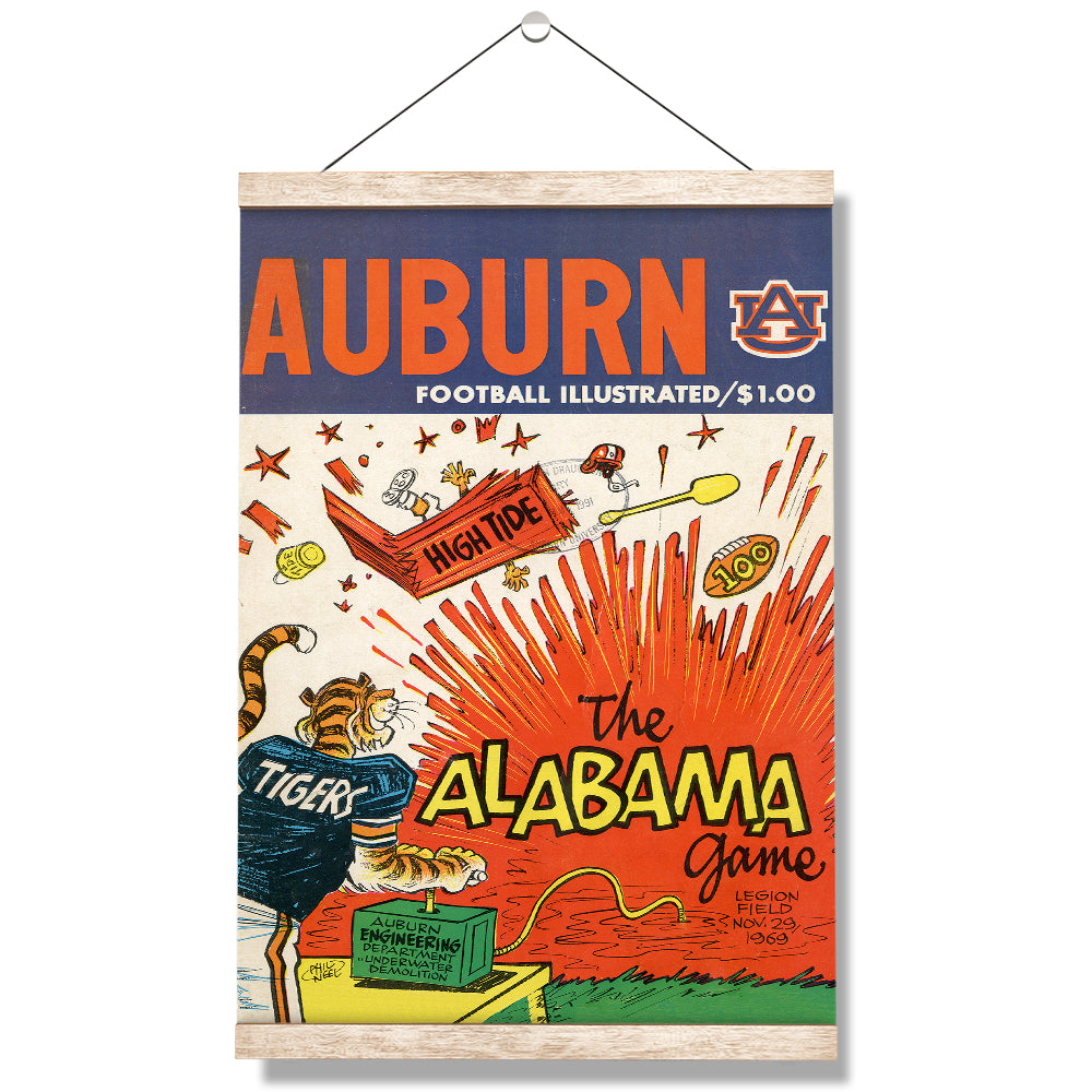 Auburn Tigers - Auburn Football Illustrated The Alabama Game 11.29.69 - College Wall Art #Canvas