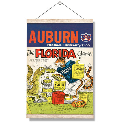 Auburn Tigers - Auburn Football Illustrated the Florida Game 11.1.69 - College Wall Art #Hanging Canvas