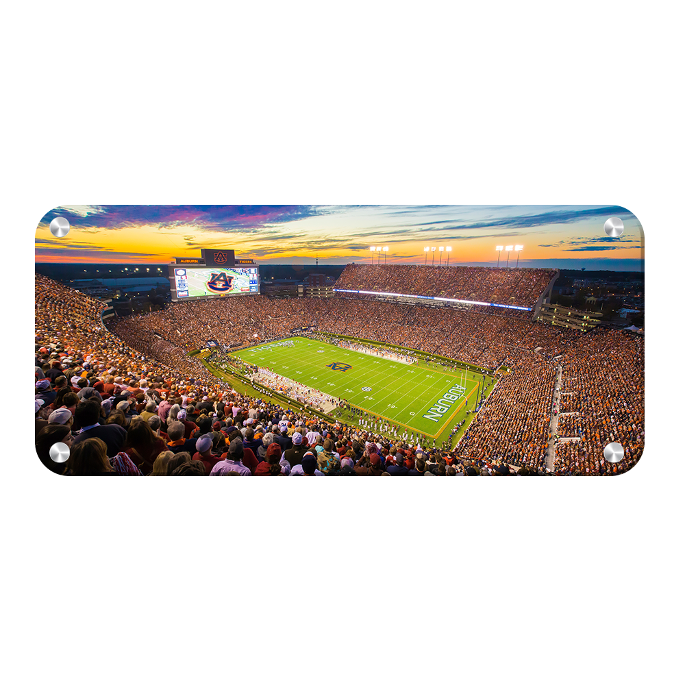 Auburn Tigers - Jordan-Hare Stadium Sunset Panoramic - College Wall Art#Canvas