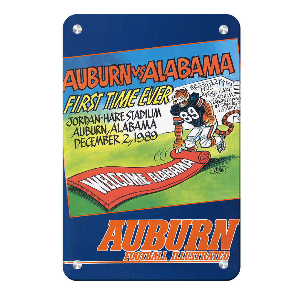 Auburn Tigers - Vintage Auburn vs Alabama-First Time Ever Jordan Hare 12.2.89 - College Wall Art #Canvas