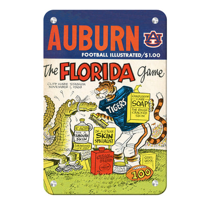 Auburn Tigers - Auburn Football Illustrated the Florida Game 11.1.69 - College Wall Art #Metal