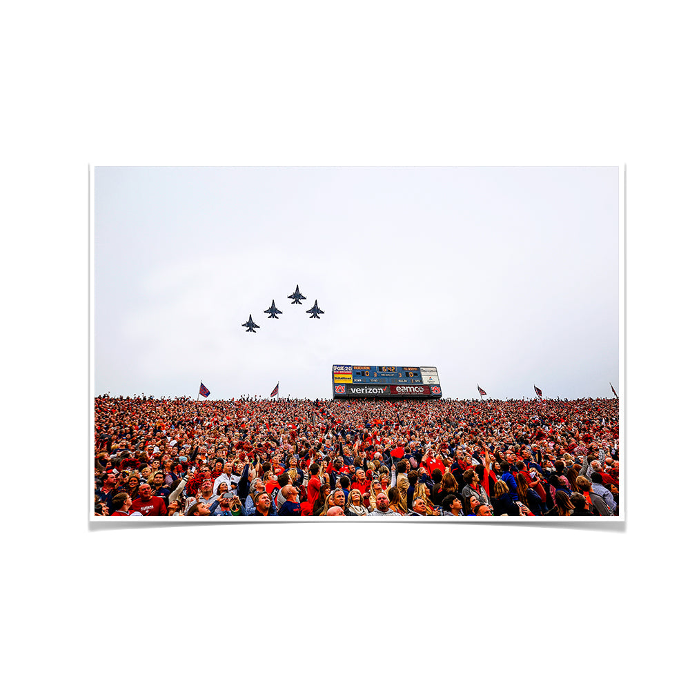 Auburn Tigers - Iron Bowl Fly Over - College Wall Art#Canvas