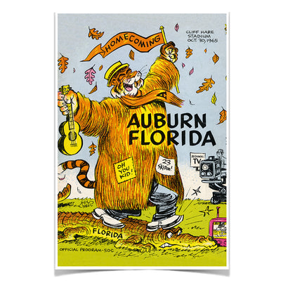 Auburn Tigers - Auburn Florida Homecoming Program Cover 10.30.65 - College Wall Art #Poster