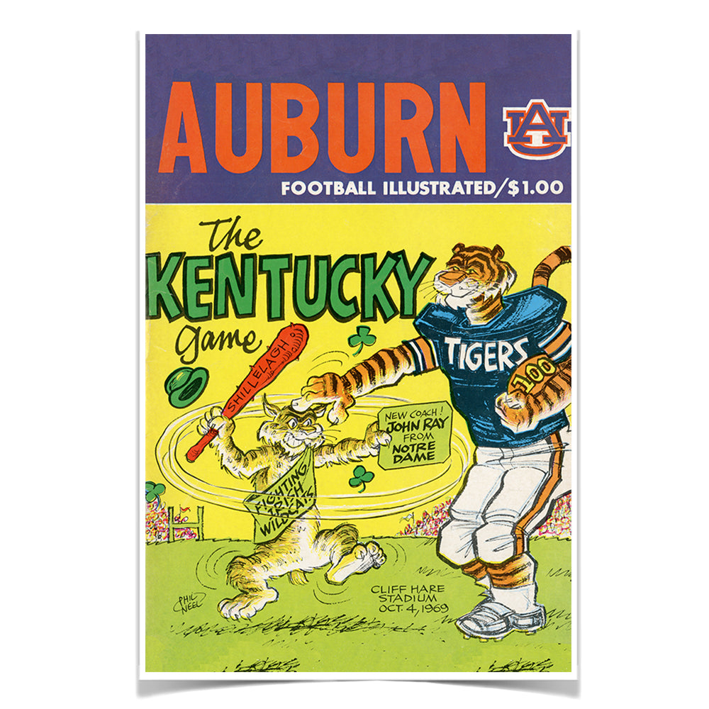 Auburn Tigers - Vintage The Kentucky Game 10.4.64 - College Wall Art #Canvas