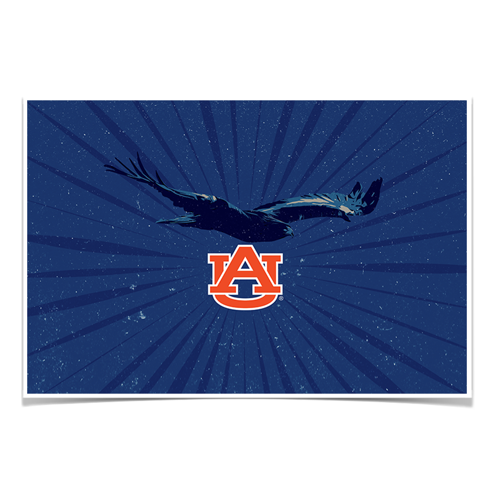 Auburn Tigers - Retro Auburn War Eagle - College Wall Art #Canvas