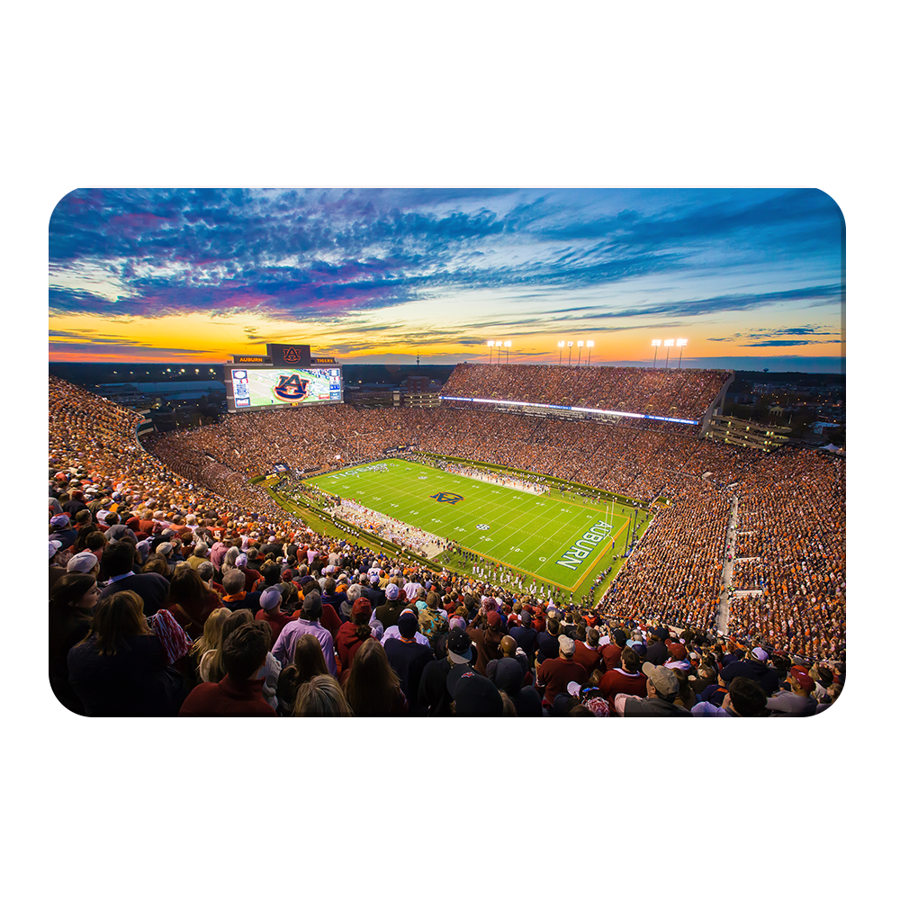 Auburn Tigers - Sunset over Jordan-Hare Stadium - College Wall Art#Canvas