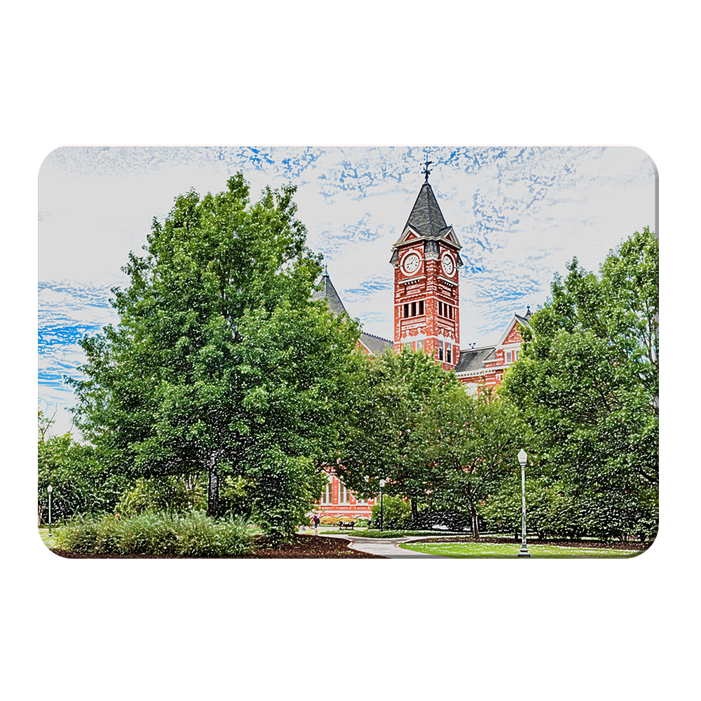 Auburn Tigers - Samford Hall Sketch - College Wall Art#Canvas