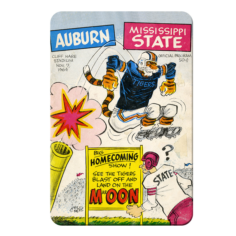 AUBURN TIGERS - Vintage Auburn vs. Mississippi Official Program Cover 11.7.64 - College Wall Art #Canvas