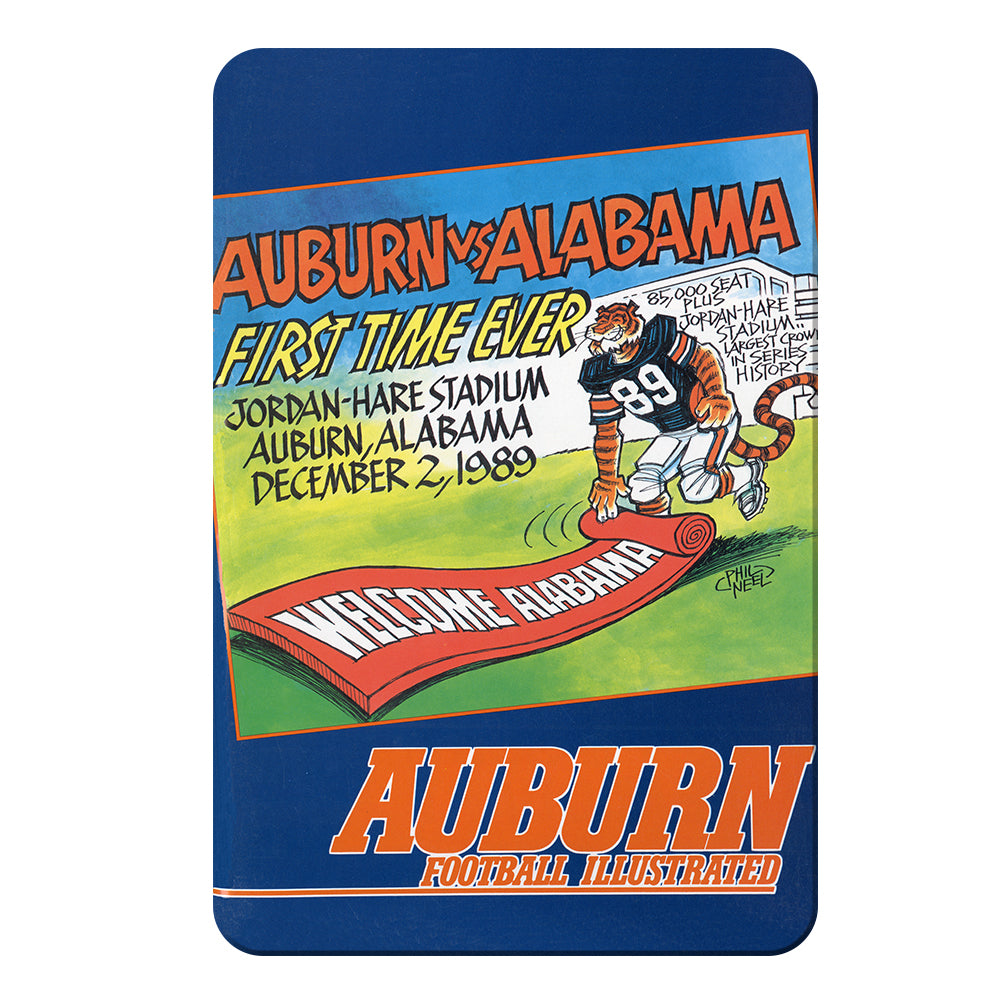Auburn Tigers - Vintage Auburn vs Alabama-First Time Ever Jordan Hare 12.2.89 - College Wall Art #Canvas
