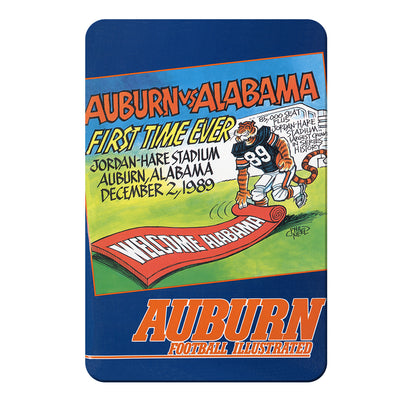 Auburn Tigers - Vintage Auburn vs Alabama-First Time Ever Jordan Hare 12.2.89 - College Wall Art #PVC
