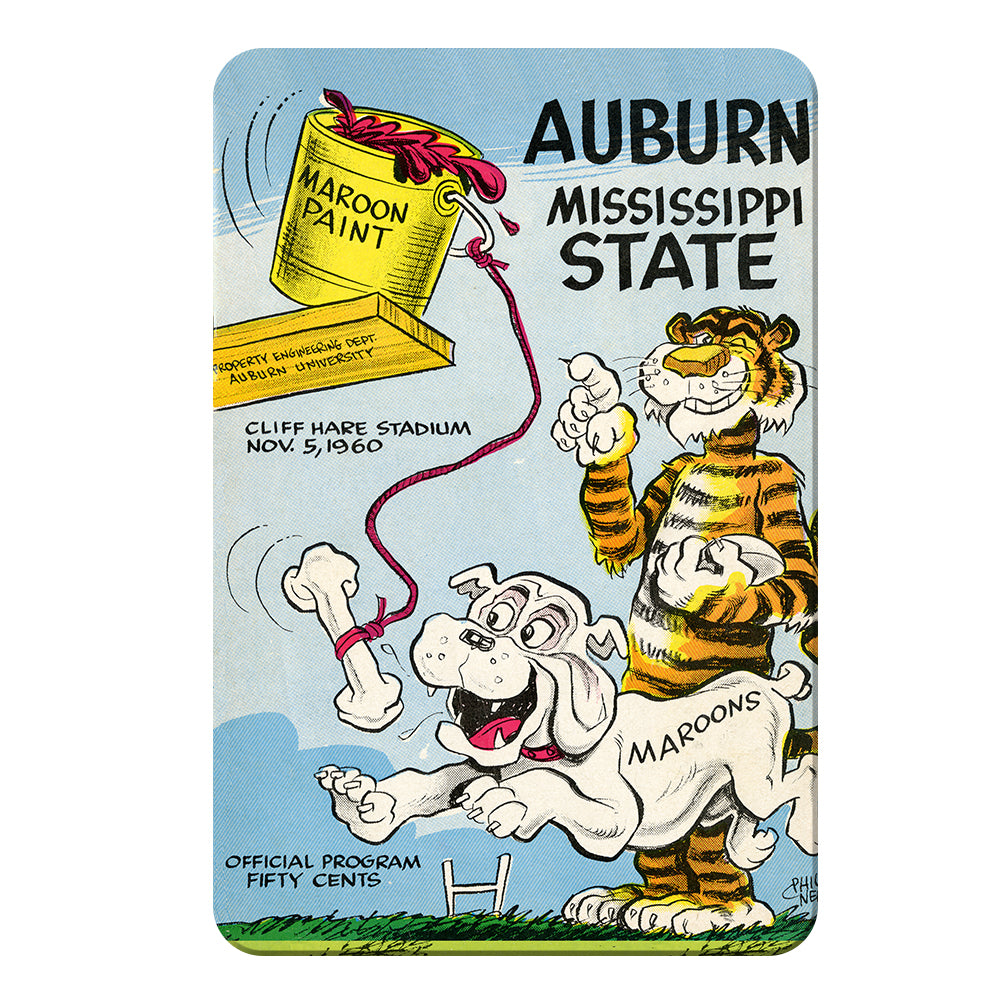 Auburn Tigers - Auburn vs Mississippi State Official Program Cover 11.5.60 - College Wall  Art #Canvas