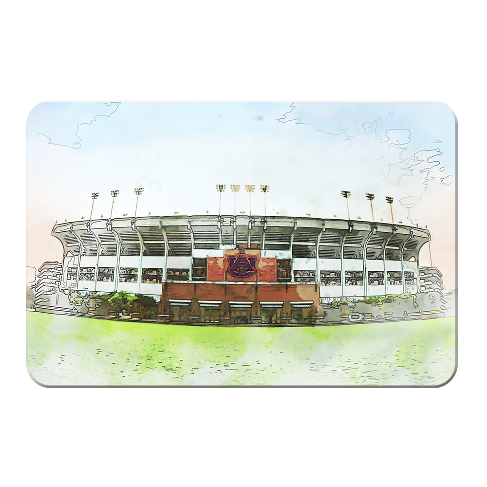 Auburn Tigers - Jordan-Hare Stadium Watercolor - College Wall Art #Canvas
