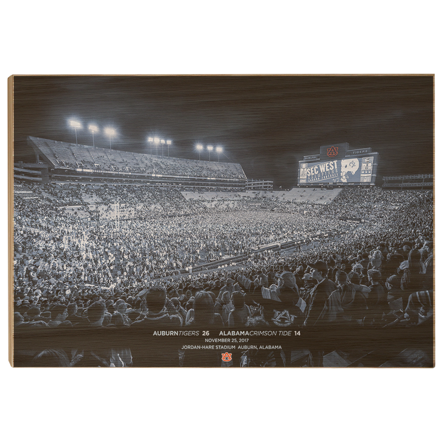 Auburn Tigers - SEC West Champions Monotone - College Wall Art#Canvas