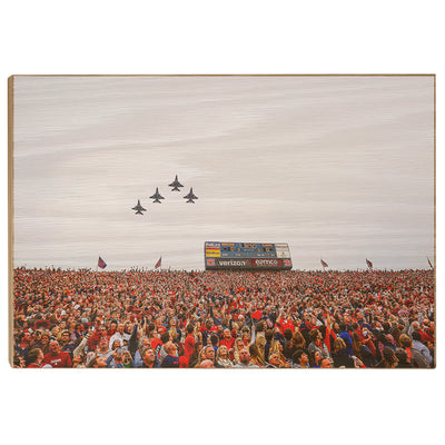 Auburn Tigers - Iron Bowl Fly Over - College Wall Art#Wood