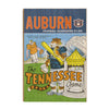 AUBURN TIGERS - Vintage Auburn Football Illustrated vs Tennessee Official Program Cover - College Wall Art #Wood