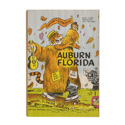 Auburn Tigers - Auburn Florida Homecoming Program Cover 10.30.65 - College Wall Art #Wood